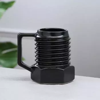 Кружка "Болт", чёрная, 0.4 л