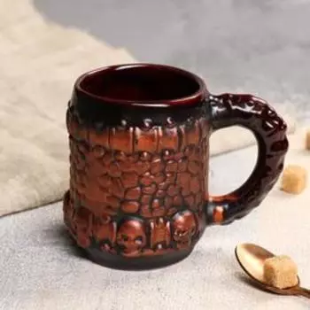 Кружка "Череп", медь, 0.3 л, микс