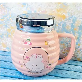 Кружка детская Lenardi, с крышкой, 470 мл