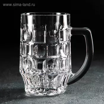 Пивная кружка Paabahe Pub, 500 мл, стекло, прозрачная