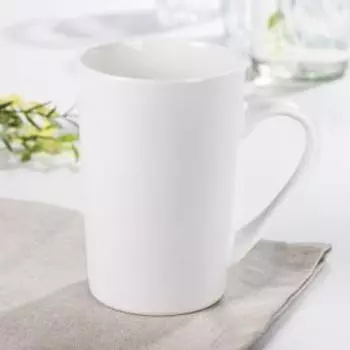 Кружка Доляна «Ангел», 380 мл, фарфор, белая