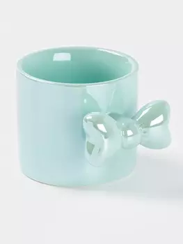 Кружка Доляна «Бантик», 380 мл, керамика, бирюзовая
