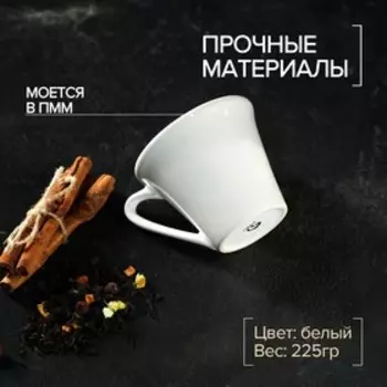 Кружка Доляна Coffee break, 180 мл, керамика, белая