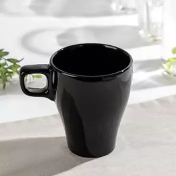 Кружка Доляна Coffee break, 280 мл, керамика, чёрная