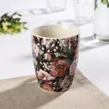 Кружка Доляна «Душистые розы», 350 мл, фарфор