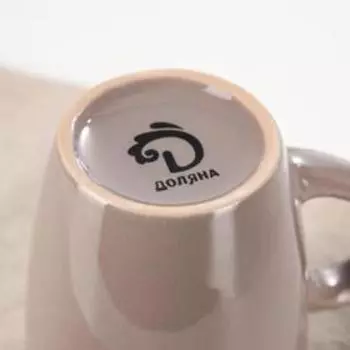 Кружка керамическая Доляна «Дымка», 360 мл, цвет коричневый