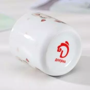 Кружка Доляна «Котёнок на скейте», 230 мл, керамика, цвет белый