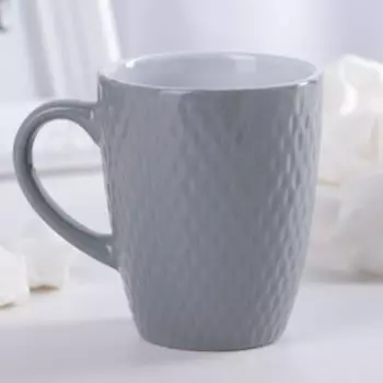 Кружка Доляна «Лилу», 190 мл, цвет серый