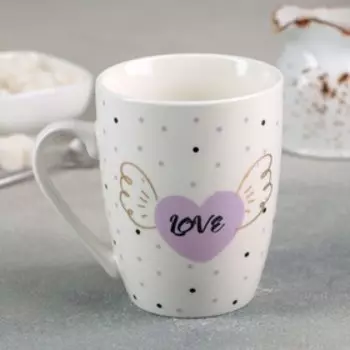 Кружка Доляна «Любовь», 350 мл, 12,5×8,8×10,5 см