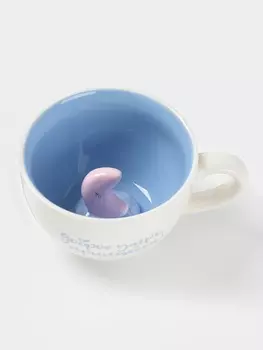 Кружка Доляна «Луна», 475 мл, керамика, белая, голубая