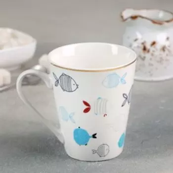 Кружка Доляна «Морской мир», 350 мл, 12×8,5×10,3 см