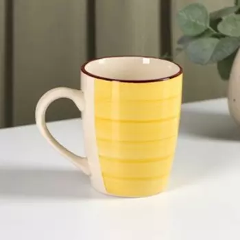 Кружка керамическая Доляна «Морской мир», 360 мл, цвет жёлтый