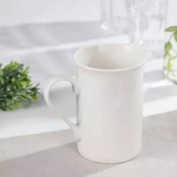 Кружка фарфоровая Доляна «Навстречу любви», 300 мл, цвет белый