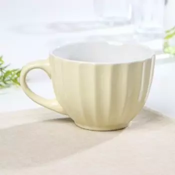 Кружка Доляна «Ноэми», 430 мл, керамика, бежевая