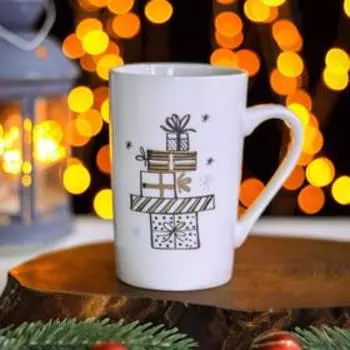 Кружка Доляна «Новогодние подарки», 380 мл