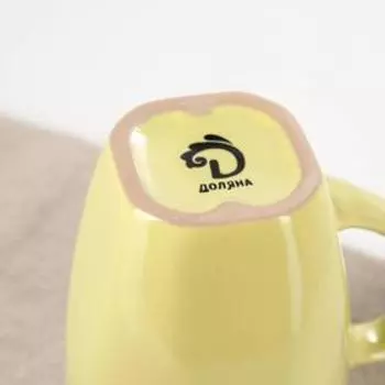 Кружка керамическая Доляна «Пастель», 280 мл, цвет жёлтый