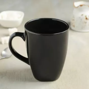 Кружка Доляна «Пастель», 280 мл, керамика, чёрная