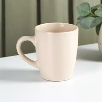 Кружка Доляна «Пастель. Крем-брюле», 360 мл, керамика, бежевая