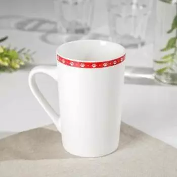 Кружка Доляна «Пятница», 380 мл, фарфор, белая