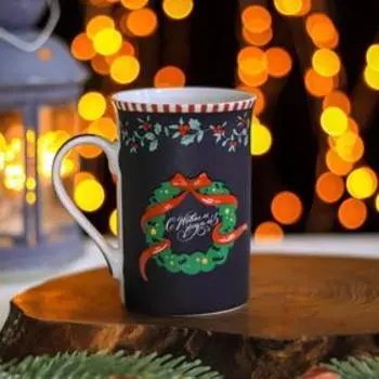 Кружка Доляна «Праздничный венок», 300 мл