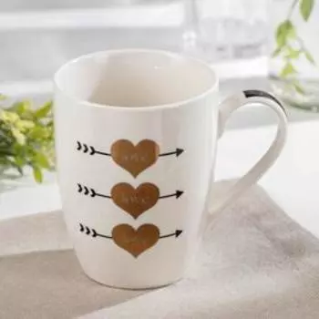 Кружка Доляна «Стрелы Амура», 350 мл, 12×8,4×10,5 см