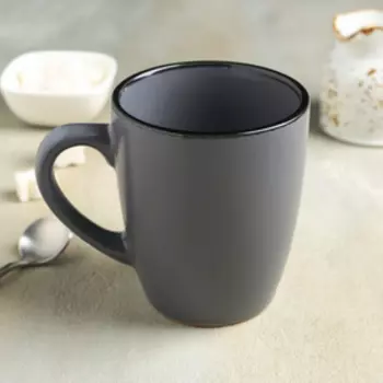 Кружка Доляна «Ваниль», 380 мл, керамика, серая