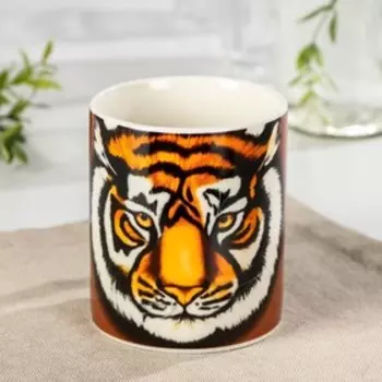 Кружка Доляна «Взгляд тигра», 280 мл, 12×8,2×9,5 см
