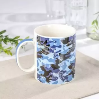 Кружка Доляна «Защитнику», 340 мл, фарфор, цвет синий