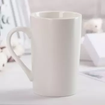 Кружка Доляна «Зонт на двоих», 380 мл, фарфор, белая