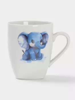 Кружка Дулевский фарфор «Слоник», 210 мл, белая