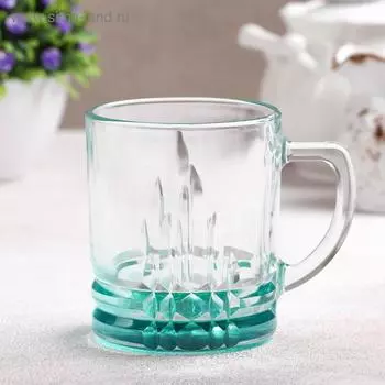Кружка стеклянная «Джем», 280 мл, цвет изумрудный