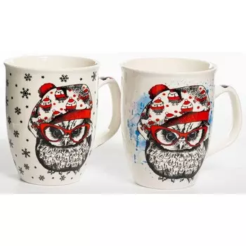 Кружка Elrington «Сова», 350 мл, цвет МИКС