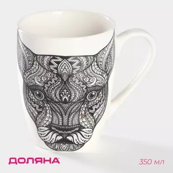 Кружка Доляна «Пантера», 350 мл, фарфор