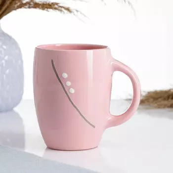 Кружка Псковский гончар «Зефир», 400 мл, 11.59.5 см, розовая