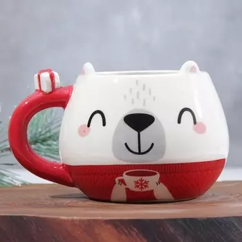 Кружка керамическая новогодняя «Горячего Нового года», 400 мл, ручная работа