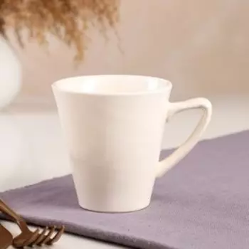 Кружка "Губы", бежевая, керамика, 0.3 л