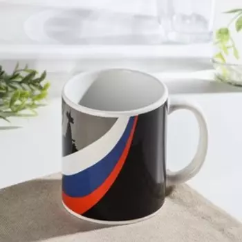 Кружка - хамелеон Доляна «Служу отечеству», 350 мл, керамика, чёрная, зелёная