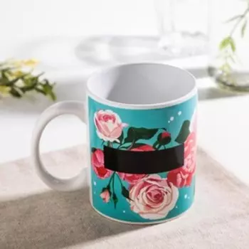 Кружка-хамелеон керамическая Доляна «8 марта. Букет», 350 мл, цвет разноцветный