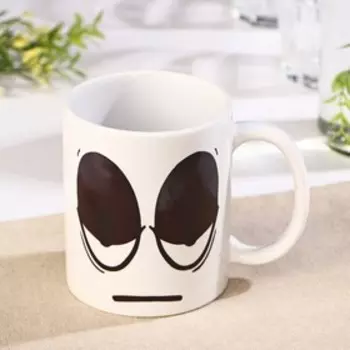 Кружка - хамелеон Доляна «Бодрость», 350 мл, керамика, белая