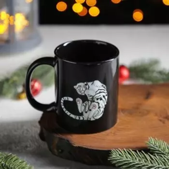 Кружка-хамелеон Доляна «Новогодняя гирлянда», 350 мл