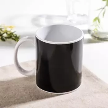 Кружка-хамелеон Доляна «Полнолуние» 350 мл, керамика, небольшие дефекты, чёрная