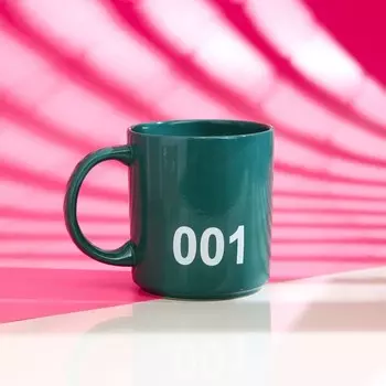 Кружка «Игра началась 001», зелёная, керамика, 350 мл
