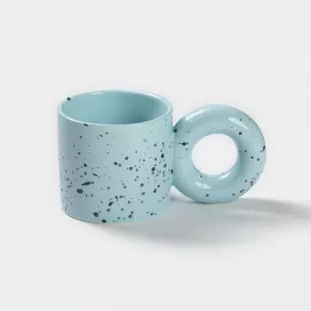 Кружка «Бублик», 350 мл, 168.88 см, серо-зеленый в крапинку