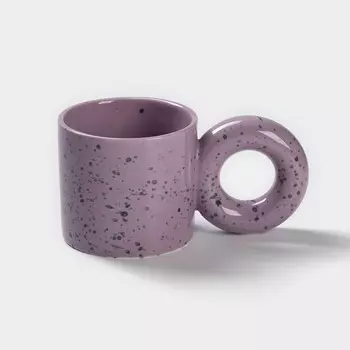 Кружка Доляна «Бублик», 300 мл, керамика, сиреневая