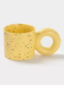 Кружка Доляна «Бублик», 300 мл, керамика, жёлтая