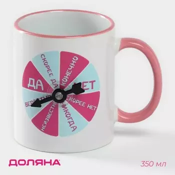 Кружка Доляна Twist, 350 мл, 1289.5 см, керамика, белая