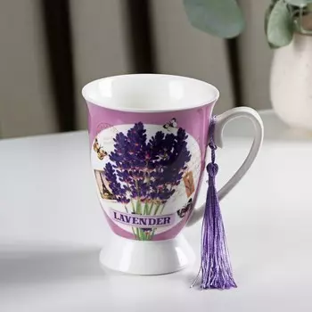 Кружка «Лаванда», 320 мл, керамика, белая