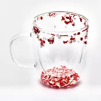 Кружка новогодняя с двойными стенками «Новогоднее настроение», 350 мл