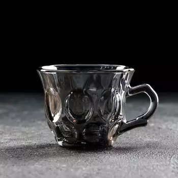 Кружка «Кофейная», 180 мл, 10×8×6,5 см, цвет серый