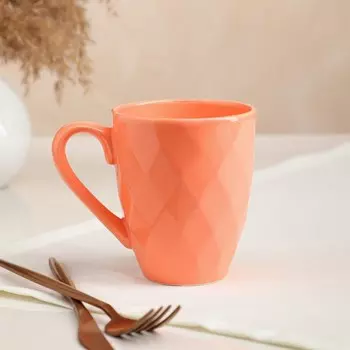 Кружка "Кристалл", персиковая, керамика, 0.4 л